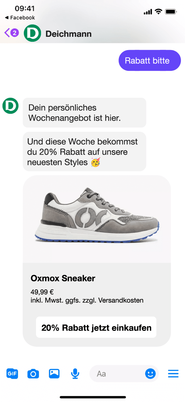Deichmann Wins Customers With a Shoe Finder Bot on Messenger
